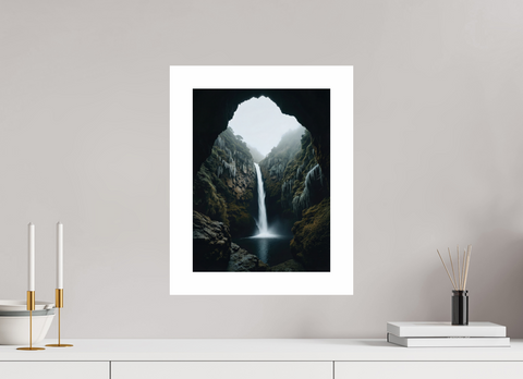 30 x 40 cm, Fine Art Print — Unframed "Secret Sanctuary" – Hidden Waterfall Cave Fine Art Print