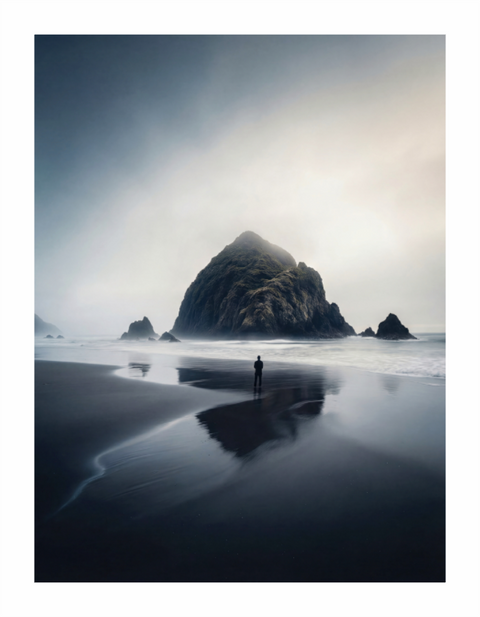 Main image Sentinel of the Mist – Pacific Sea Stack Fine Art Print