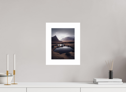 21 x 28 cm, Fine Art Print — Unframed Desert Mirror – Wadi Rum Rock Pool Fine Art Print