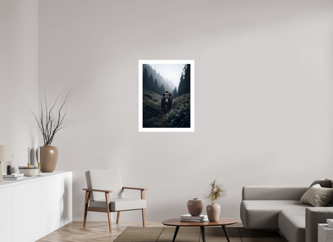 60 x 80 cm, Fine Art Print — Unframed Ghost of the Cascades – Black Bear Wildlife Fine Art Print