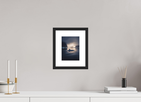 15 x 20 cm, Fine Art Print — Framed Minke Breath – Antarctic Whale Surfacing Fine Art Print