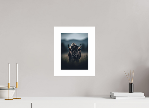 21 x 28 cm, Fine Art Print — Unframed "Plains Monarch"– American Bison Wildlife Fine Art Print