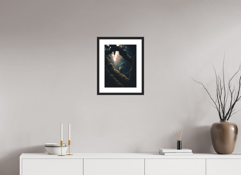 30 x 40 cm, Fine Art Print — Framed Song of the Rainforest – Swainson's Thrush Wildlife Fine Art Print