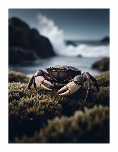 Main image "Tidal Scavenger" – Atlantic Shore Crab Macro Fine Art Print