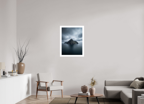 60 x 80 cm, Fine Art Print — Unframed "Volcanic Sentinel" – Isolated Sea Stack Fine Art Print