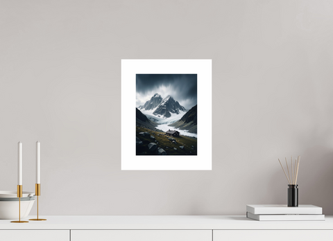 21 x 28 cm, Fine Art Print — Unframed "Glacial Solitude" – Moody Alpine Landscape Fine Art Print