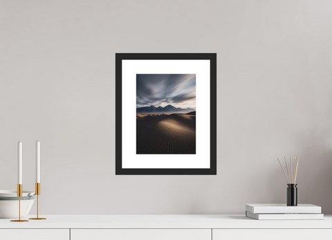 21 x 28 cm, Fine Art Print — Framed "Twilight Ripples" – Sand Dune Landscape Fine Art Print