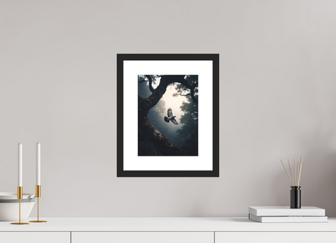 21 x 28 cm, Fine Art Print — Framed "Relic in Flight" – Laurel Pigeon Wildlife Fine Art Print