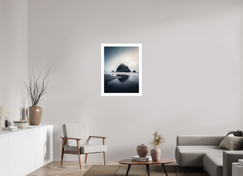 60 x 80 cm, Fine Art Print — Unframed Sentinel of the Mist – Pacific Sea Stack Fine Art Print