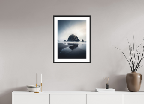 45 x 60 cm, Fine Art Print — Framed Sentinel of the Mist – Pacific Sea Stack Fine Art Print