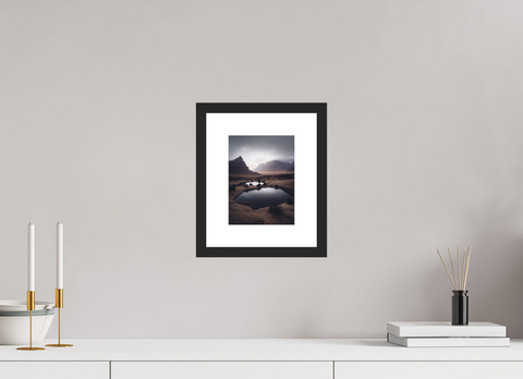 15 x 20 cm, Fine Art Print — Framed Desert Mirror – Wadi Rum Rock Pool Fine Art Print