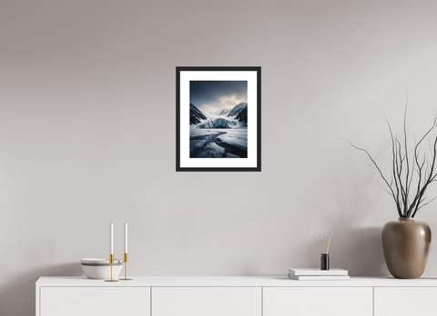 30 x 40 cm, Fine Art Print — Framed "Glacial Veins" – Crevassed Terminus Fine Art Print