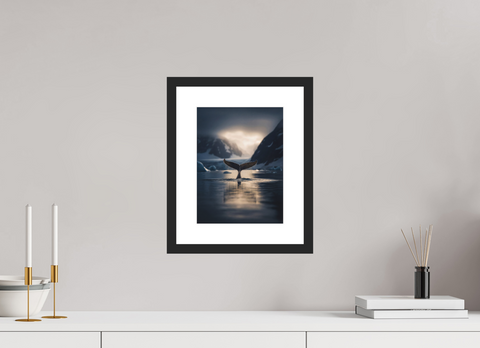 21 x 28 cm, Fine Art Print — Framed The Sounding – Humpback Whale Fluke Fine Art Print