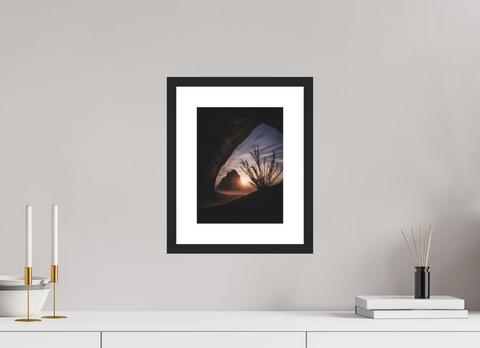 21 x 28 cm, Fine Art Print — Framed Portal of Light – Natural Rock Arch Fine Art Print