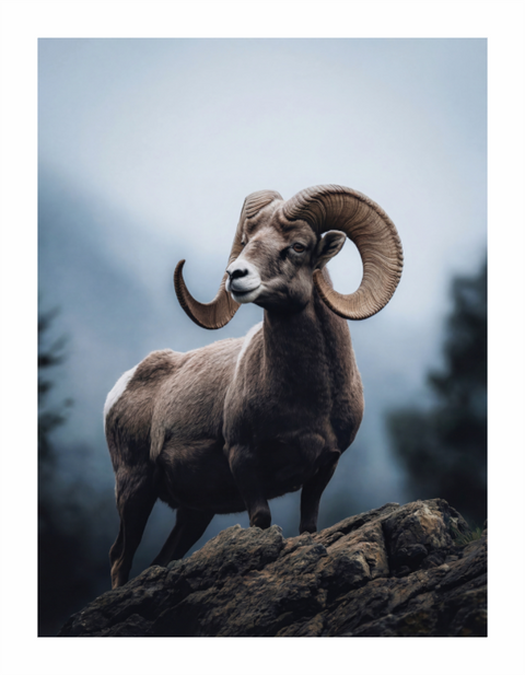 Main image "Alpine Monarch"– Bighorn Sheep Wildlife Fine Art Print