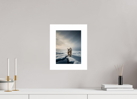 21 x 28 cm, Fine Art Print — Unframed "The Ice Wanderer" – Solitary Polar Bear Fine Art Print
