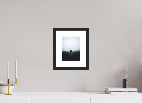 15 x 20 cm, Fine Art Print — Framed "Highland Sentinel" – Madeiran Cattle Fine Art Print