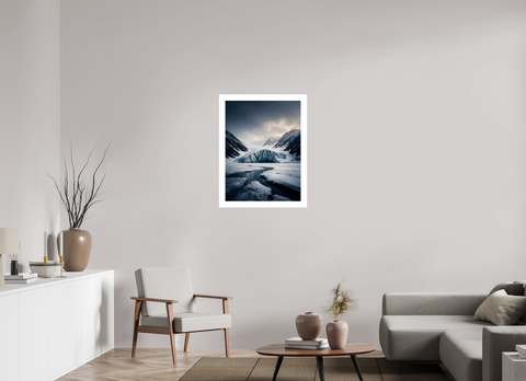 60 x 80 cm, Fine Art Print — Unframed "Glacial Veins" – Crevassed Terminus Fine Art Print