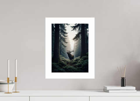 30 x 40 cm, Fine Art Print — Unframed Monarch of the Mist – Roosevelt Elk Wildlife Fine Art Print