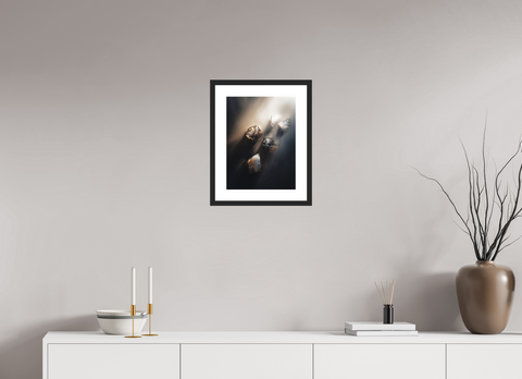 30 x 40 cm, Fine Art Print — Framed Jewels of the Drift – Aerial Ice Abstract Fine Art Print