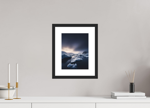 21 x 28 cm, Fine Art Print — Framed "Drifting Silence" – Serene Fjord Landscape Fine Art Print