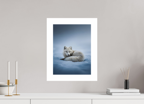 30 x 40 cm, Fine Art Print — Unframed "Winter Respite" – Resting Arctic Fox Fine Art Print