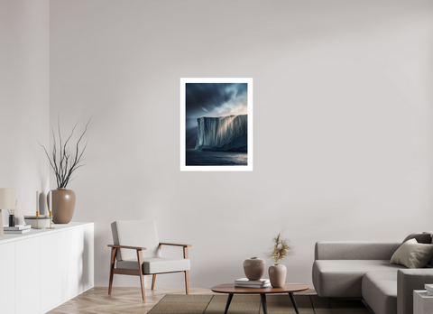 60 x 80 cm, Fine Art Print — Unframed Ice Wall – Tabular Iceberg Cliff Fine Art Print