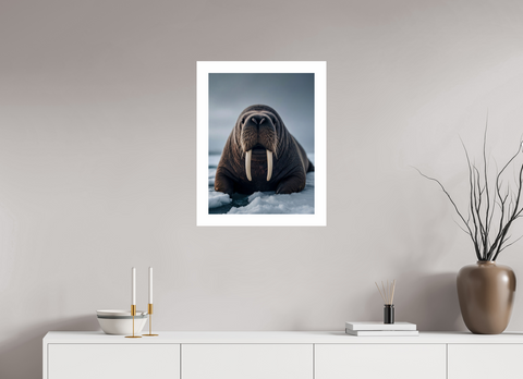 45 x 60 cm, Fine Art Print — Unframed "The Ivory Watcher" – Atlantic Walrus Fine Art Print
