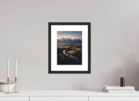 21 x 28 cm, Fine Art Print — Framed "Valley Artery" – Aerial Snake River Landscape Fine Art Print
