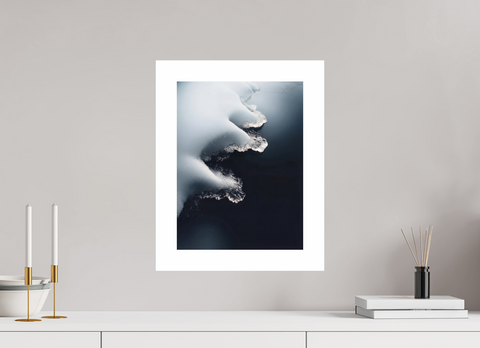 30 x 40 cm, Fine Art Print — Unframed Ice Edge Abstract – Aerial Polar Landscape Fine Art Print