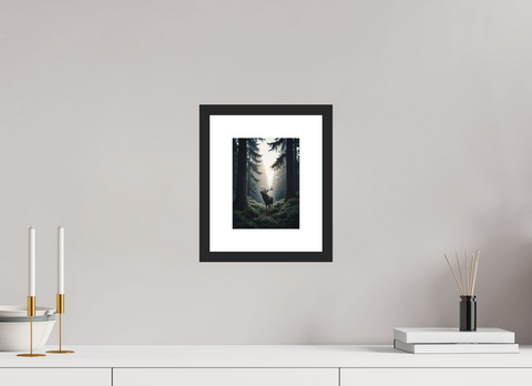 15 x 20 cm, Fine Art Print — Framed Monarch of the Mist – Roosevelt Elk Wildlife Fine Art Print