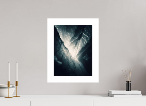 30 x 40 cm, Fine Art Print — Unframed "Glacial Sanctum" – Abstract Ice Cave Fine Art Print