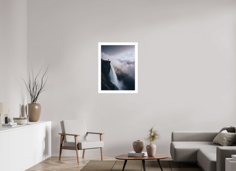 60 x 80 cm, Fine Art Print — Unframed "Edge of the Abyss" – Highland Waterfall Fine Art Print