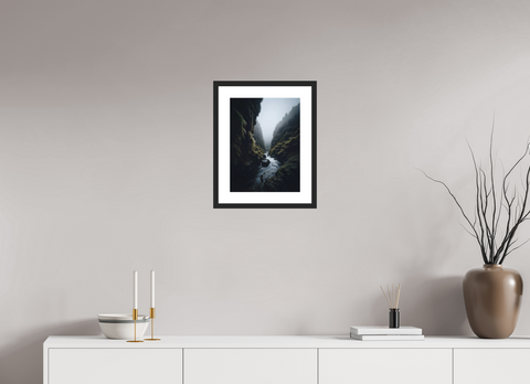 30 x 40 cm, Fine Art Print — Framed "Emerald Vein" – Levada Ravine Fine Art Print
