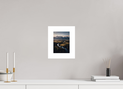 15 x 20 cm, Fine Art Print — Unframed "Valley Artery" – Aerial Snake River Landscape Fine Art Print