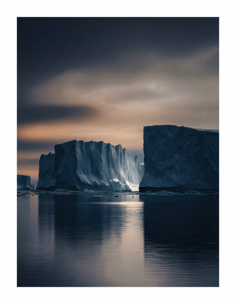 Main image Frozen Fortresses – Tabular Iceberg Landscape Fine Art Print