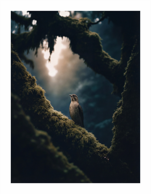 Main image Song of the Rainforest – Swainson's Thrush Wildlife Fine Art Print
