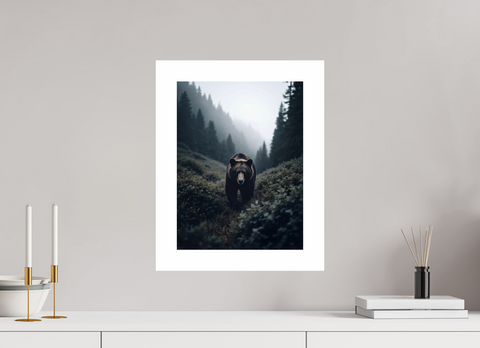30 x 40 cm, Fine Art Print — Unframed Ghost of the Cascades – Black Bear Wildlife Fine Art Print