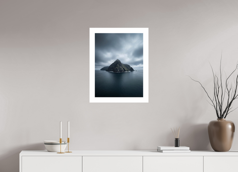 45 x 60 cm, Fine Art Print — Unframed "Volcanic Sentinel" – Isolated Sea Stack Fine Art Print