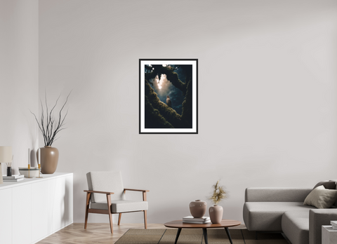 60 x 80 cm, Fine Art Print — Framed Song of the Rainforest – Swainson's Thrush Wildlife Fine Art Print