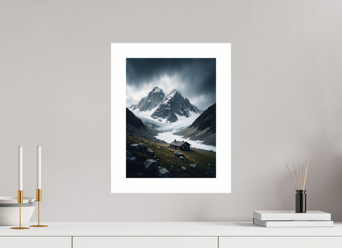 30 x 40 cm, Fine Art Print — Unframed "Glacial Solitude" – Moody Alpine Landscape Fine Art Print