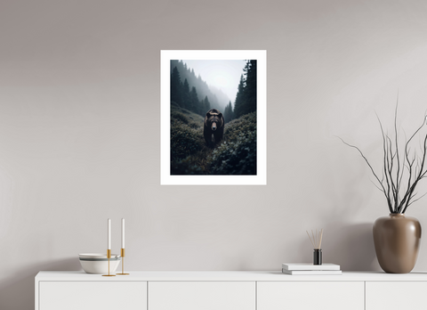 45 x 60 cm, Fine Art Print — Unframed Ghost of the Cascades – Black Bear Wildlife Fine Art Print