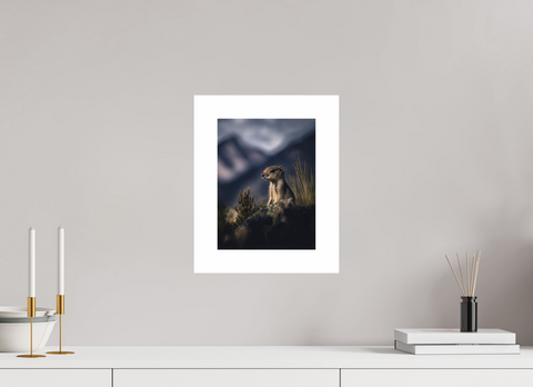 21 x 28 cm, Fine Art Print — Unframed "Desert Sentinel" – Ground Squirrel Wildlife Fine Art Print