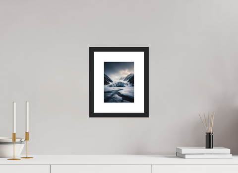 15 x 20 cm, Fine Art Print — Framed "Glacial Veins" – Crevassed Terminus Fine Art Print