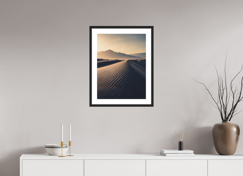 45 x 60 cm, Fine Art Print — Framed "Sand Sculpture" – Abstract Dune Crest Fine Art Print
