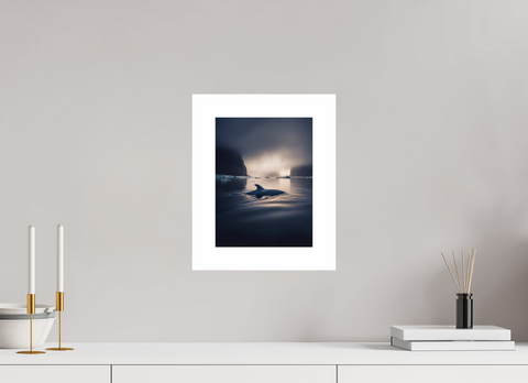 21 x 28 cm, Fine Art Print — Unframed Minke Breath – Antarctic Whale Surfacing Fine Art Print