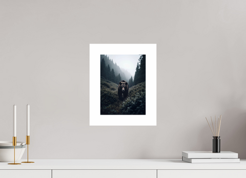 21 x 28 cm, Fine Art Print — Unframed Ghost of the Cascades – Black Bear Wildlife Fine Art Print