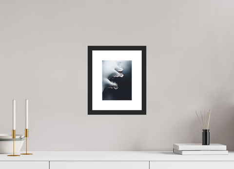 15 x 20 cm, Fine Art Print — Framed Ice Edge Abstract – Aerial Polar Landscape Fine Art Print