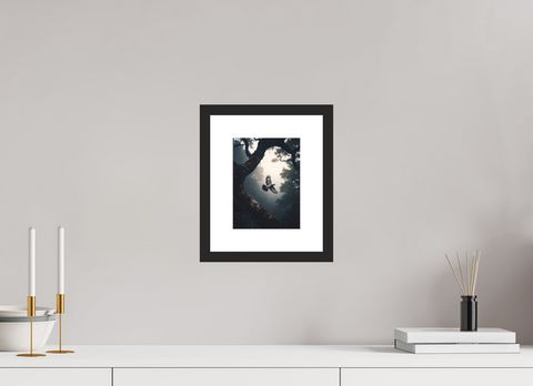 15 x 20 cm, Fine Art Print — Framed "Relic in Flight" – Laurel Pigeon Wildlife Fine Art Print