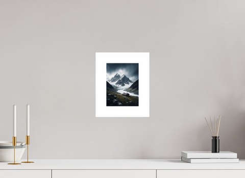 15 x 20 cm, Fine Art Print — Unframed "Glacial Solitude" – Moody Alpine Landscape Fine Art Print